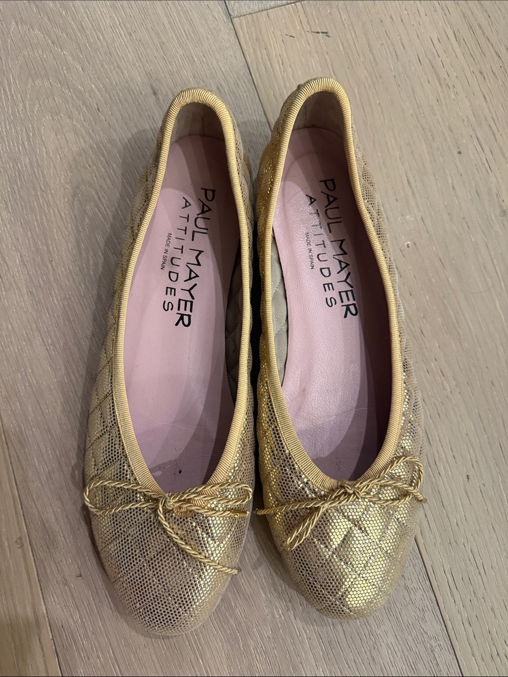 Paul Mayer attitudes made in Spain quilted ballet flats